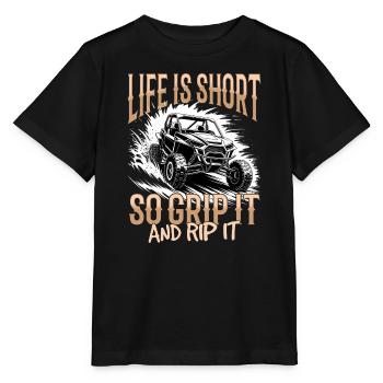 UTV Off Road Boy Men 4 Wheeler Side by side - Stanley/Stella MINI CREATOR Kids’ T-Shirt - black - Front - Mikhail (115cm)