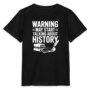 Avertissement : Ça pourrait commencer à parler d’histoire - T-shirt bio MINI CREATOR Stanley/Stella Enfant - noir - Devant - Mikhail (115cm)