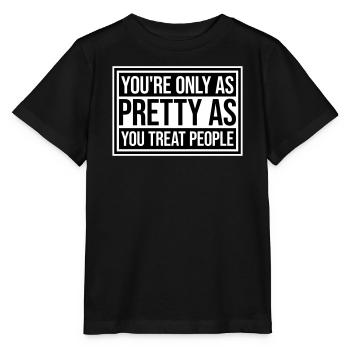 Tu n’es jolie que dans la mesure où tu traites les gens, Ehrlich - T-shirt bio MINI CREATOR Stanley/Stella Enfant - noir - Devant - Mikhail (115cm)
