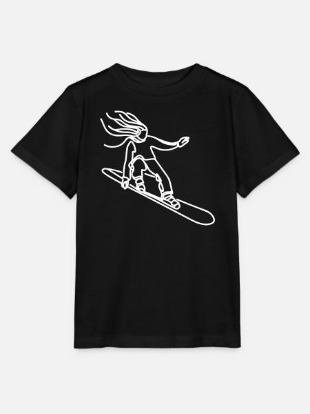 Snowboarder Mädchen - Stanley/Stella Kinder T-Shirt MINI CREATOR - Schwarz