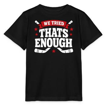 Beer League Hockey Funny Hockey Players Team Humor - Stanley/Stella MINI CREATOR Kids’ T-Shirt - black - Front - Mikhail (115cm)