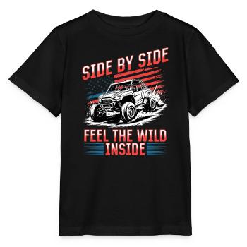 UTV Off Road Boy Men 4 Wheeler Side by side - Stanley/Stella MINI CREATOR Kids’ T-Shirt - black - Front - Mikhail (115cm)