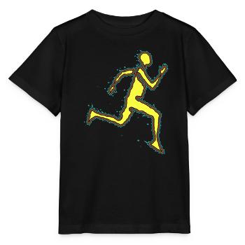 Elektrischer Läufer - Stanley/Stella Kinder T-Shirt MINI CREATOR  - Schwarz - Vorne - Mikhail (115cm)
