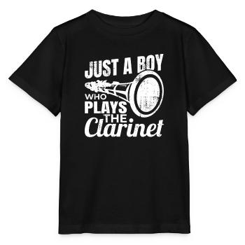 Boys clarinet - Stanley/Stella MINI CREATOR Kids’ T-Shirt - black - Front - Mikhail (115cm)
