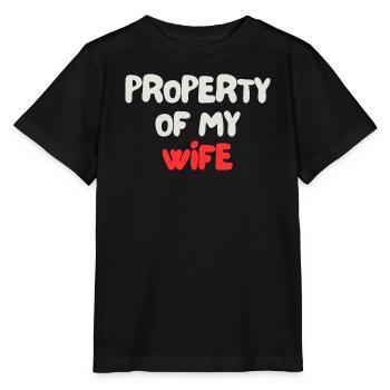 Propriété de ma femme - T-shirt bio MINI CREATOR Stanley/Stella Enfant - noir - Devant - Mikhail (115cm)