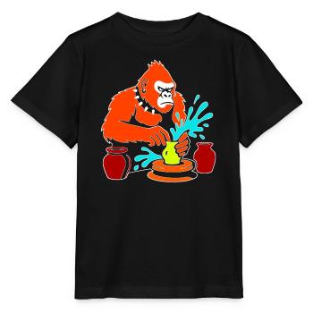 Gorilla Pottery Splash Studio - Stanley/Stella MINI CREATOR Kids’ T-Shirt - black - Front - Mikhail (115cm)
