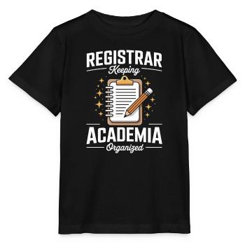  Schulsekretariat Schulbüro Lustiges Organisation - Stanley/Stella Kinder T-Shirt MINI CREATOR  - Schwarz - Vorne - Mikhail (115cm)