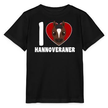 J’adore les Hanovriens - cœur - T-shirt bio MINI CREATOR Stanley/Stella Enfant - noir - Devant - Mikhail (115cm)