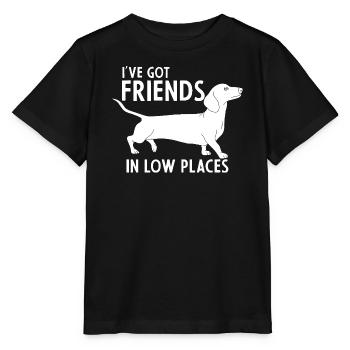 Dackel in niedrigen Lagen - Stanley/Stella Kinder T-Shirt MINI CREATOR  - Schwarz - Vorne - Mikhail (115cm)