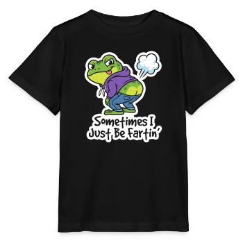 Giggle Frog Hoodie Saying - Stanley/Stella MINI CREATOR Kids’ T-Shirt - black - Front - Mikhail (115cm)