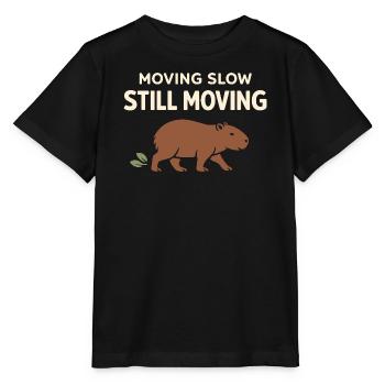 Un joli capybara anti-stress, sans stress, - T-shirt bio MINI CREATOR Stanley/Stella Enfant - noir - Devant - Mikhail (115cm)