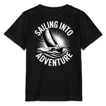 Régate Voile Chemise Voilier Yacht Équipage - T-shirt bio MINI CREATOR Stanley/Stella Enfant - noir - Devant - Mikhail (115cm)
