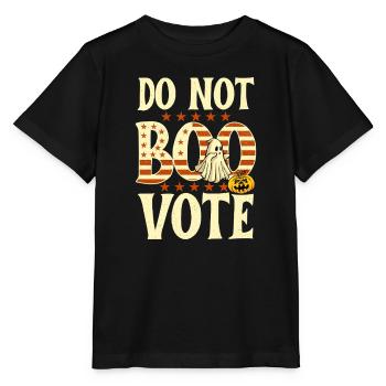 Humour électoral d’Halloween Ne Pas Huer - T-shirt bio MINI CREATOR Stanley/Stella Enfant - noir - Devant - Mikhail (115cm)