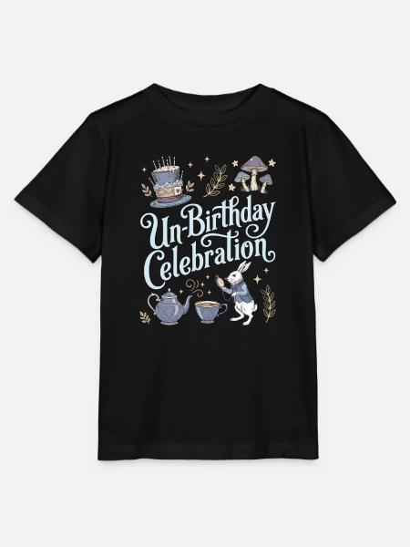 "Unbirthday" Teeparty Wunderland Geburtstag - Stanley/Stella T-shirt MINI CREATOR til børn - sort