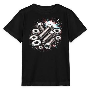 Boulons Écrous Conception mécanique des outils - T-shirt bio MINI CREATOR Stanley/Stella Enfant - noir - Devant - Mikhail (115cm)