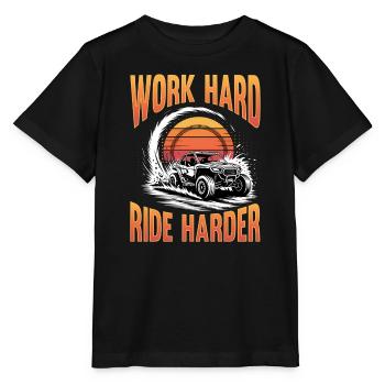 UTV Off Road 4 Wheeler Side by side - Stanley/Stella Kinder T-Shirt MINI CREATOR  - Schwarz - Vorne - Mikhail (115cm)