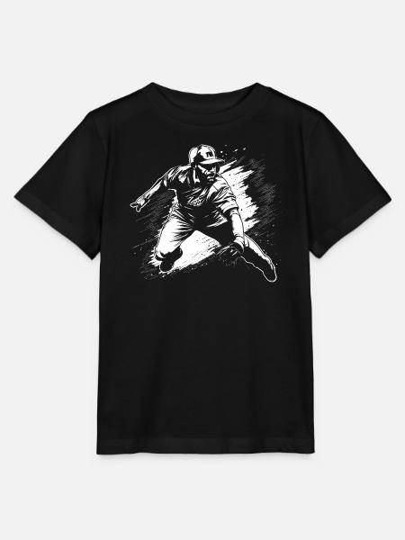 Baseballer Zeichnung - Stanley/Stella Kinder T-Shirt MINI CREATOR - Schwarz