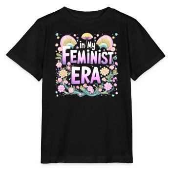 À mon époque féministe - psychédélique - T-shirt bio MINI CREATOR Stanley/Stella Enfant - noir - Devant - Mikhail (115cm)