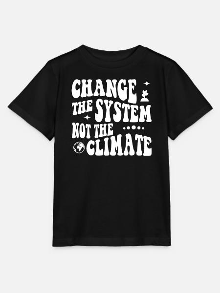 Change the system, not the climate - Stanley/Stella Kinder T-Shirt MINI CREATOR  - Schwarz