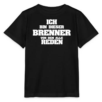 Ich bin der Brenner, von dem alle reden - Stanley/Stella Kinder T-Shirt MINI CREATOR  - Schwarz - Vorne - Mikhail (115cm)