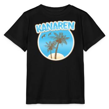 Kanaren Palmenstrand Logo - Stanley/Stella Kinder T-Shirt MINI CREATOR  - Schwarz - Vorne - Mikhail (115cm)