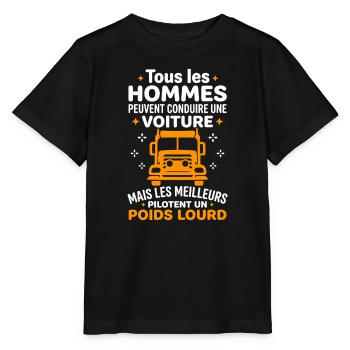 Les meilleurs pilotent un poids lourd - T-shirt bio MINI CREATOR Stanley/Stella Enfant - noir - Devant - Mikhail (115cm)