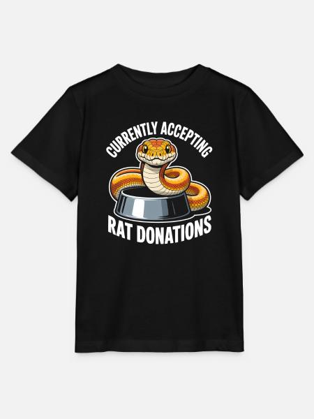 Rattenspenden gesucht | Königspython Humor - Stanley/Stella Kinder T-Shirt MINI CREATOR  - Schwarz