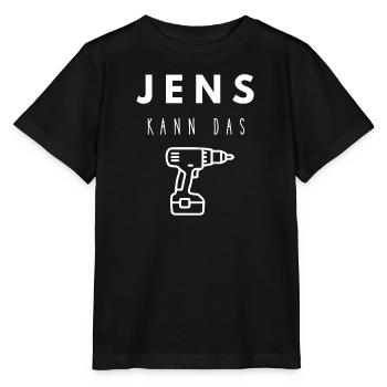 Jens Name Handwerker Werkzeug Akkuschrauber - Stanley/Stella Kinder T-Shirt MINI CREATOR  - Schwarz - Vorne - Mikhail (115cm)