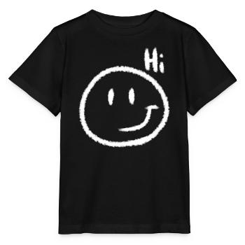 Hi Smile & Text | Kreide-Look - Stanley/Stella Kinder T-Shirt MINI CREATOR  - Schwarz - Vorne - Mikhail (115cm)