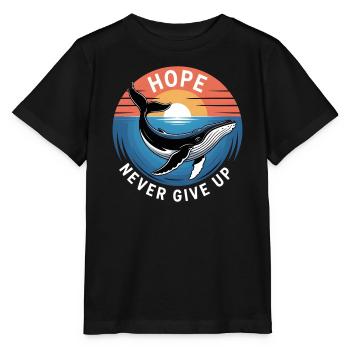 Hope/ Timmy der Wal in der Ostsee - Stanley/Stella Kinder T-Shirt MINI CREATOR  - Schwarz - Vorne - Mikhail (115cm)
