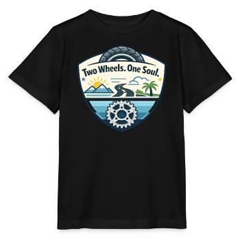 Two wheels, one soul - Stanley/Stella MINI CREATOR Kids’ T-Shirt - black - Front - Mikhail (115cm)