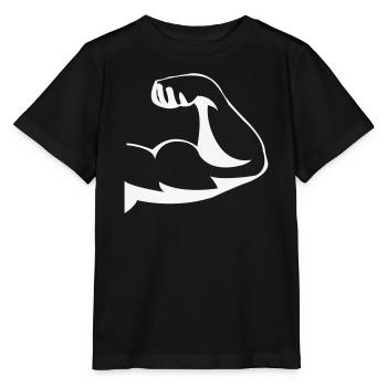 Silhouette puissante des biceps - T-shirt bio MINI CREATOR Stanley/Stella Enfant - noir - Devant - Mikhail (115cm)