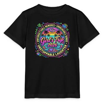 Voyage entre filles 2026 – Amitié inoubliable - T-shirt bio MINI CREATOR Stanley/Stella Enfant - noir - Devant - Mikhail (115cm)