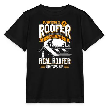 Every roofer until the real one comes Roofer - Stanley/Stella MINI CREATOR Kids’ T-Shirt - black - Front - Mikhail (115cm)