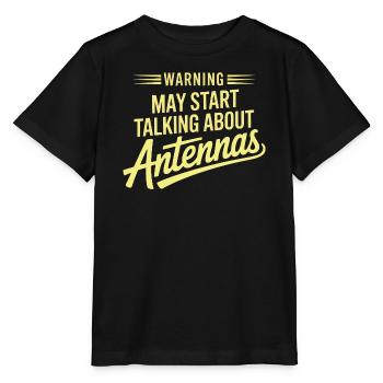 Warnung könnte anfangen, von Antennen zu sprechen - Stanley/Stella Kinder T-Shirt MINI CREATOR  - Schwarz - Vorne - Mikhail (115cm)