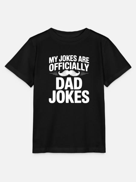 Meine Witze sind offiziell Papa-Witze - Stanley/Stella Kinder T-Shirt MINI CREATOR - Schwarz