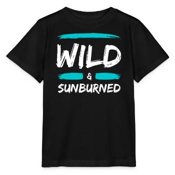Wild & Sunburned Brush Text - Stanley/Stella MINI CREATOR Kids’ T-Shirt - black - Front - Mikhail (115cm)