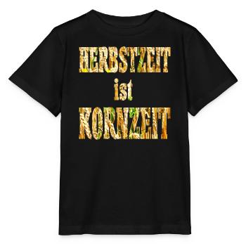 Herbst Schrift - Stanley/Stella Kinder T-Shirt MINI CREATOR  - Schwarz - Vorne - Mikhail (115cm)