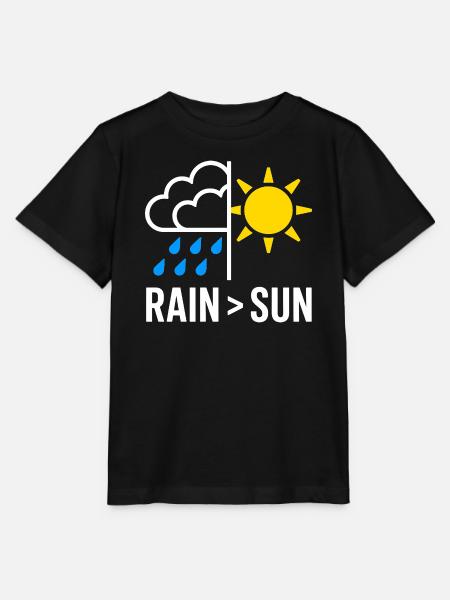 Rain Over Sun Regen - Stanley/Stella Kinder T-Shirt MINI CREATOR - Schwarz
