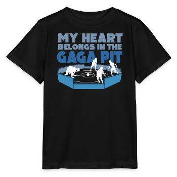 Mein Herz gehört in die Gaga-Grube - Stanley/Stella Kinder T-Shirt MINI CREATOR  - Schwarz - Vorne - Mikhail (115cm)