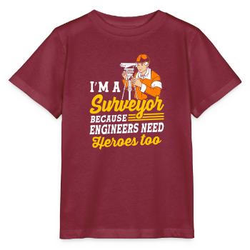 Géomètre - T-shirt bio MINI CREATOR Stanley/Stella Enfant - bordeaux - Devant - Kain (125cm)
