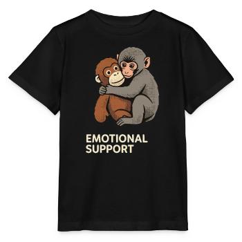 Emotional Support Baby Monkey Punch - Stanley/Stella Kinder T-Shirt MINI CREATOR  - Schwarz - Vorne - Mikhail (115cm)