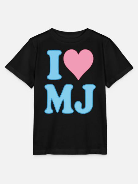Ich liebe niedliches Pastellherz-Design - Stanley/Stella Kinder T-Shirt MINI CREATOR - Schwarz