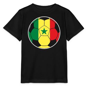 Fußballmannschaft Senegal - Stanley/Stella Kinder T-Shirt MINI CREATOR  - Schwarz - Vorne - Mikhail (115cm)