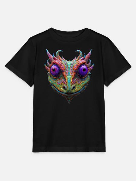 Mystic Toad/Frog/Gecko/Lizzard/Alien - Stanley/Stella Kinder T-Shirt MINI CREATOR - Schwarz