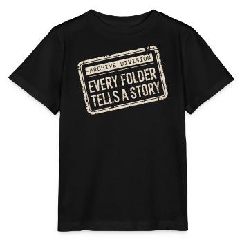 Division des archives : chaque dossier raconte une histoire - T-shirt bio MINI CREATOR Stanley/Stella Enfant - noir - Devant - Mikhail (115cm)
