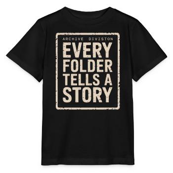 Chaque dossier raconte une histoire - T-shirt bio MINI CREATOR Stanley/Stella Enfant - noir - Devant - Mikhail (115cm)