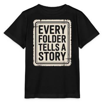 Chaque dossier raconte une histoire - T-shirt bio MINI CREATOR Stanley/Stella Enfant - noir - Devant - Mikhail (115cm)