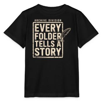 Chaque dossier raconte une histoire - T-shirt bio MINI CREATOR Stanley/Stella Enfant - noir - Devant - Mikhail (115cm)