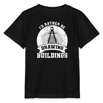 Ich würde lieber Gebäude zeichnen - Stanley/Stella Kinder T-Shirt MINI CREATOR  - Schwarz - Vorne - Mikhail (115cm)